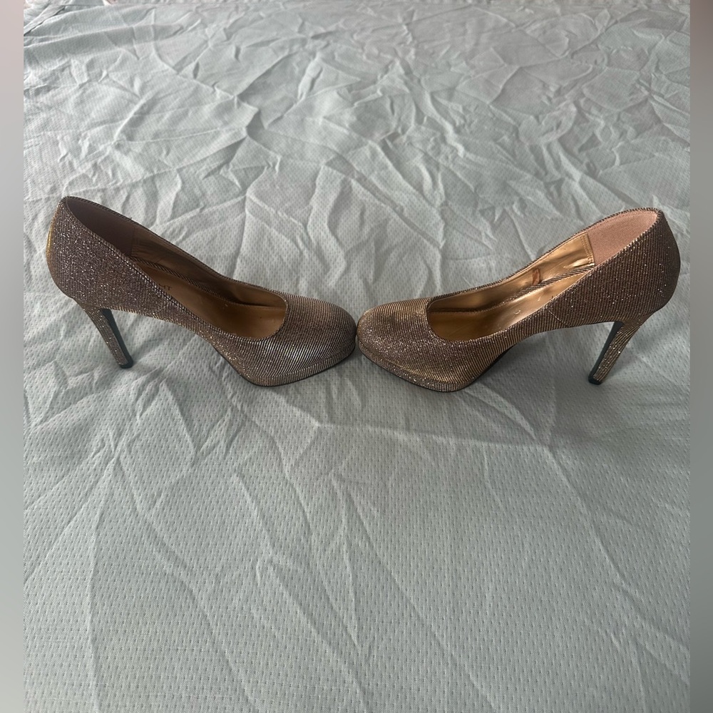Shimmering Brown Heels